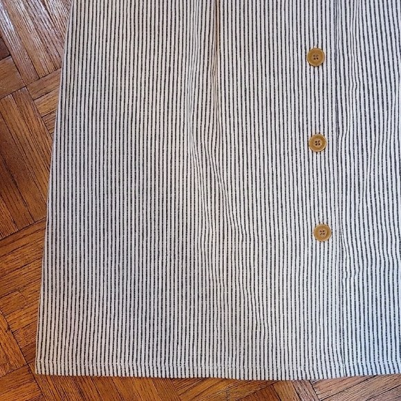 Denim&Co Blue and White Striped A-Line Skirt Size Medium - Picture 8 of 10